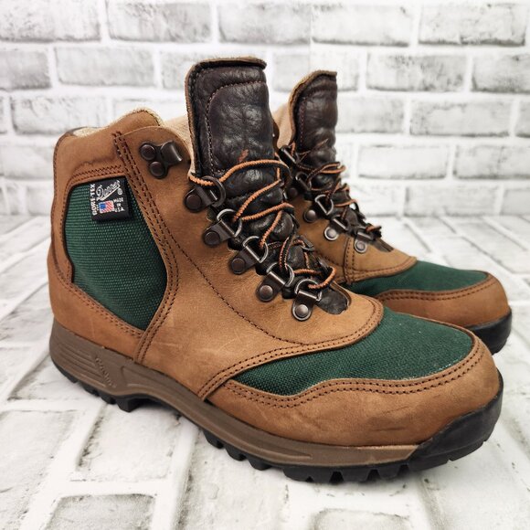 Vtg 1990 Danner Cross Hiker GTX Women's Sz 8.5 Brown Leather Trail Boots US Made - Picture 1 of 12